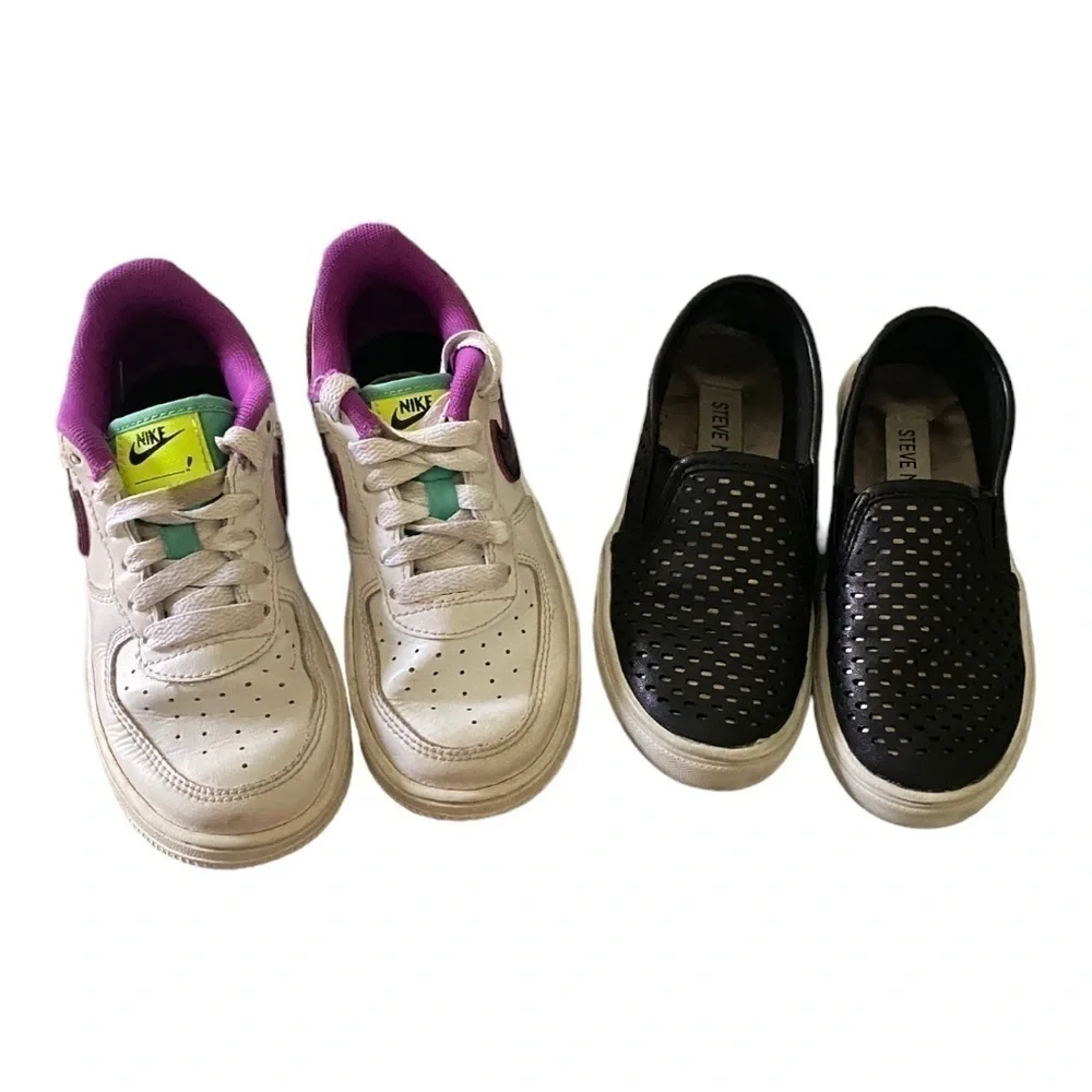 NIKE & STEVE MADDEN-TWO PAIRS OF GIRLS SHOES-SIZE 11